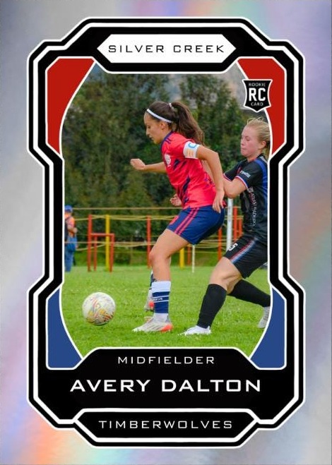 Soccer trading card example